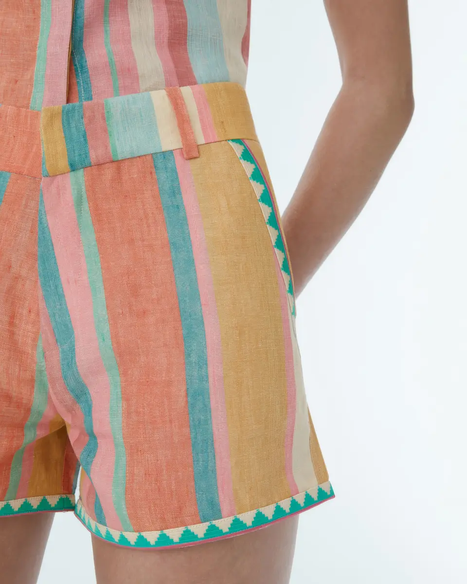 Emporio Sirenuse Shorts in Rainbow Stripes | Thumbnail 2 Emporio Sirenuse Shorts in Rainbow Stripes | Thumbnail 2