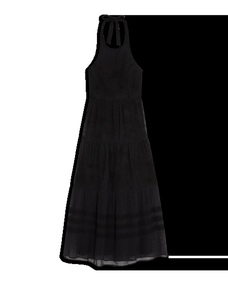 Emporio Sirenuse Sibilla Dress With Flower Net Embroidery | Image 1 Emporio Sirenuse Sibilla Dress With Flower Net Embroidery | Image 1