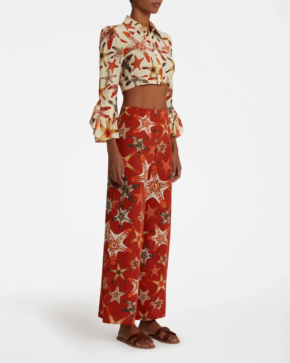 Emporio Sirenuse Stephan Pants In Starfish Print | Thumbnail 3 Emporio Sirenuse Stephan Pants In Starfish Print | Thumbnail 3