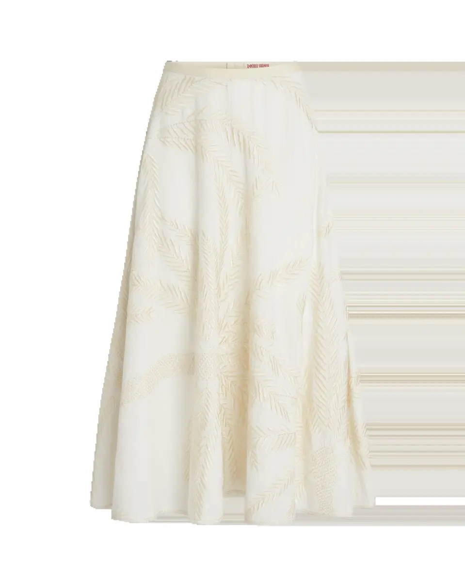 Emporio Sirenuse Tasha Skirt with Palm Embroidery | Thumbnail 2 Emporio Sirenuse Tasha Skirt with Palm Embroidery | Thumbnail 2