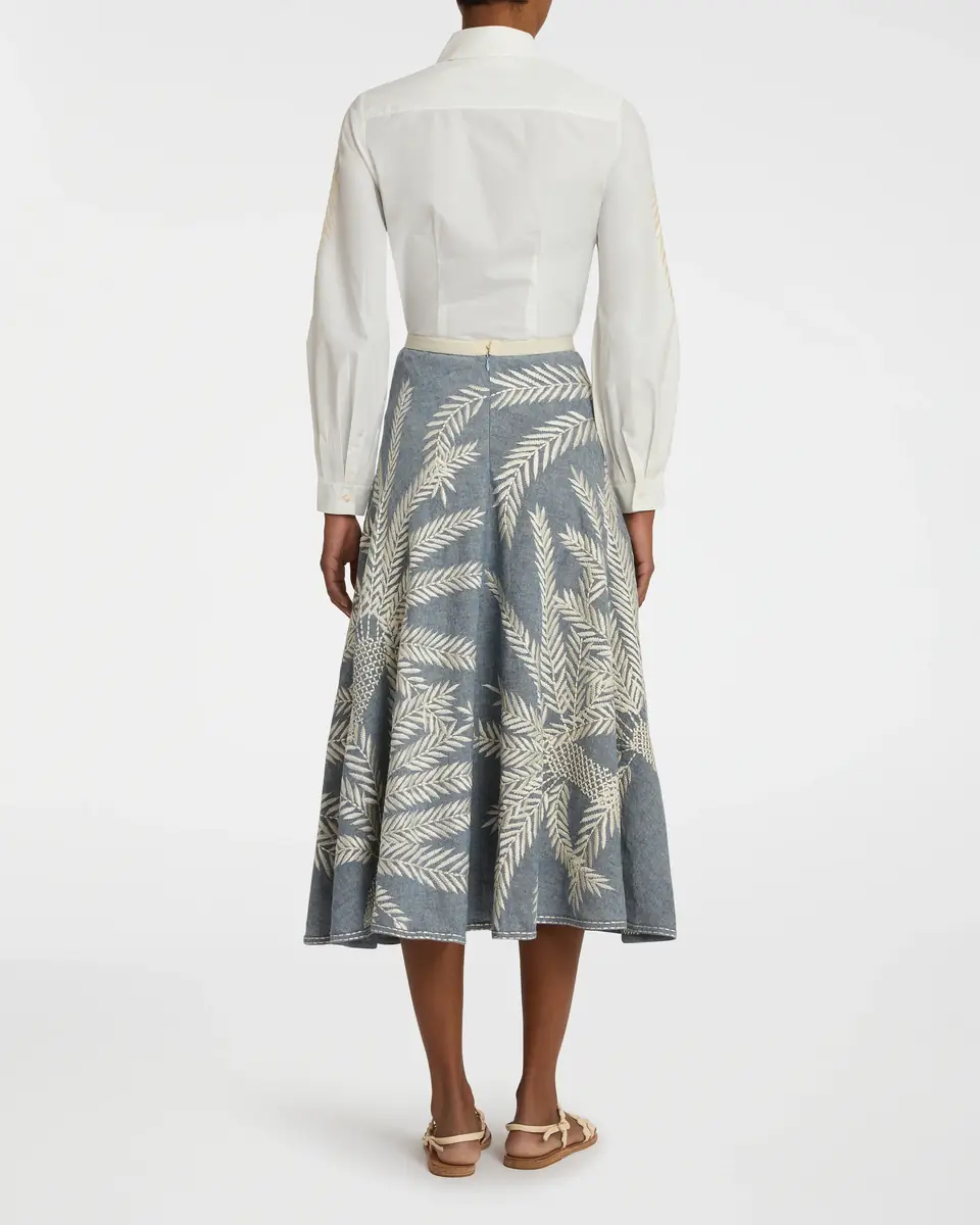 Emporio Sirenuse Tasha Skirt with Palm Embroidery | Thumbnail 13 Emporio Sirenuse Tasha Skirt with Palm Embroidery | Thumbnail 13