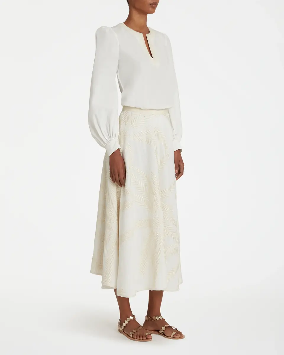Emporio Sirenuse Tasha Skirt with Palm Embroidery | Thumbnail 5 Emporio Sirenuse Tasha Skirt with Palm Embroidery | Thumbnail 5