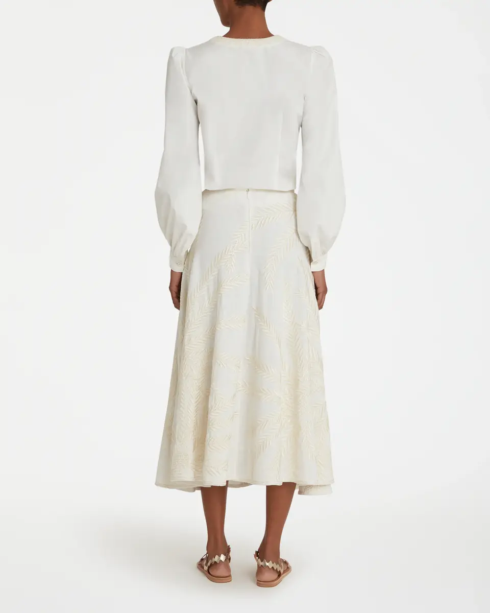 Emporio Sirenuse Tasha Skirt with Palm Embroidery | Thumbnail 6 Emporio Sirenuse Tasha Skirt with Palm Embroidery | Thumbnail 6