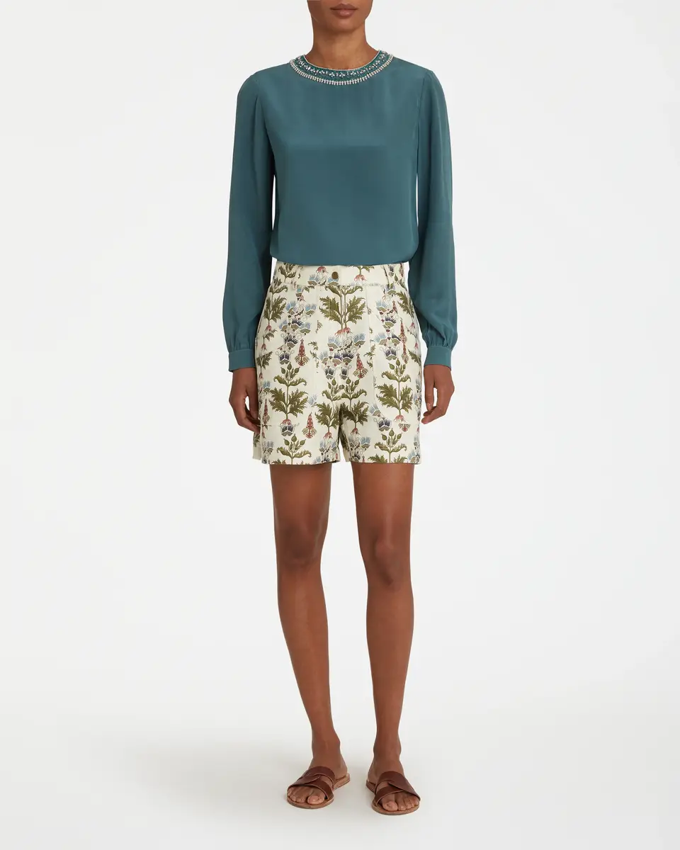 Emporio Sirenuse Teia Shorts in Persian Botanic Print | Thumbnail 2 Emporio Sirenuse Teia Shorts in Persian Botanic Print | Thumbnail 2