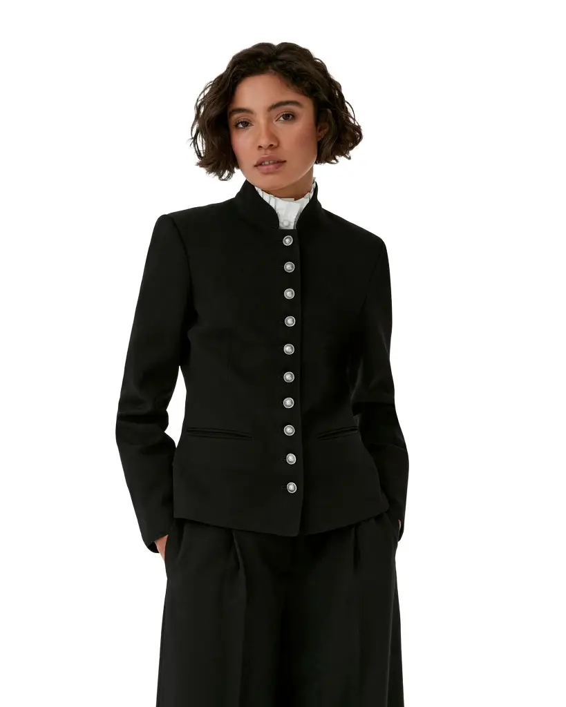 Emporio Sirenuse Tolly Jacket in Black Assam | Image 1 Emporio Sirenuse Tolly Jacket in Black Assam | Image 1