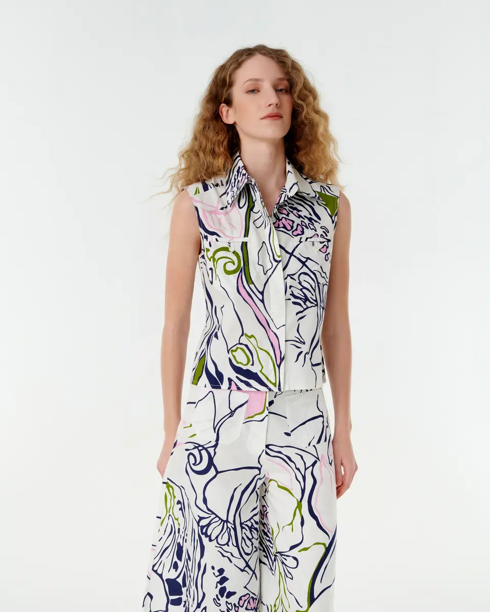 Emporio Sirenuse Ylenia Top in Calypso Print | Thumbnail 6