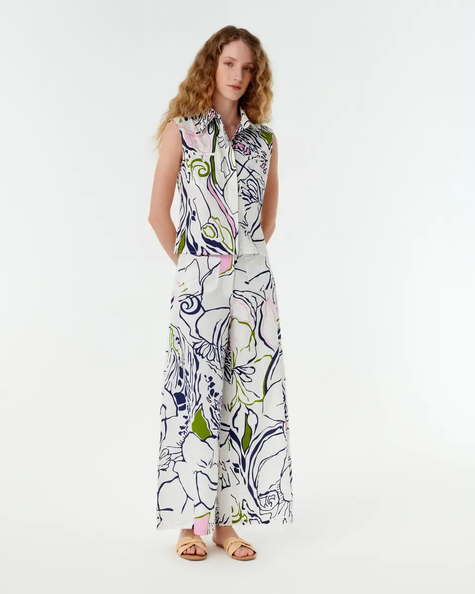 Emporio Sirenuse Ylenia Top in Calypso Print | Thumbnail 8