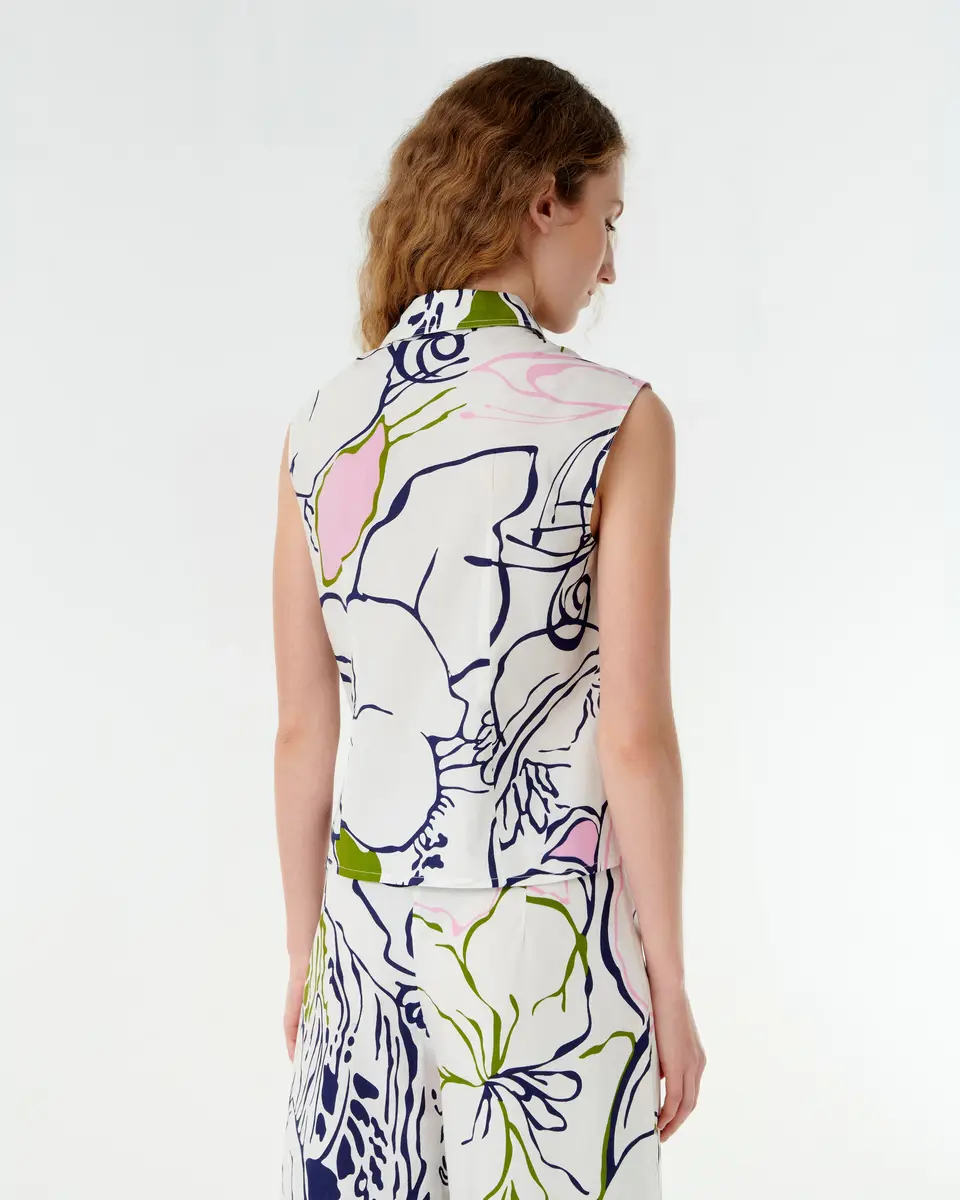 Emporio Sirenuse Ylenia Top in Calypso Print | Thumbnail 9