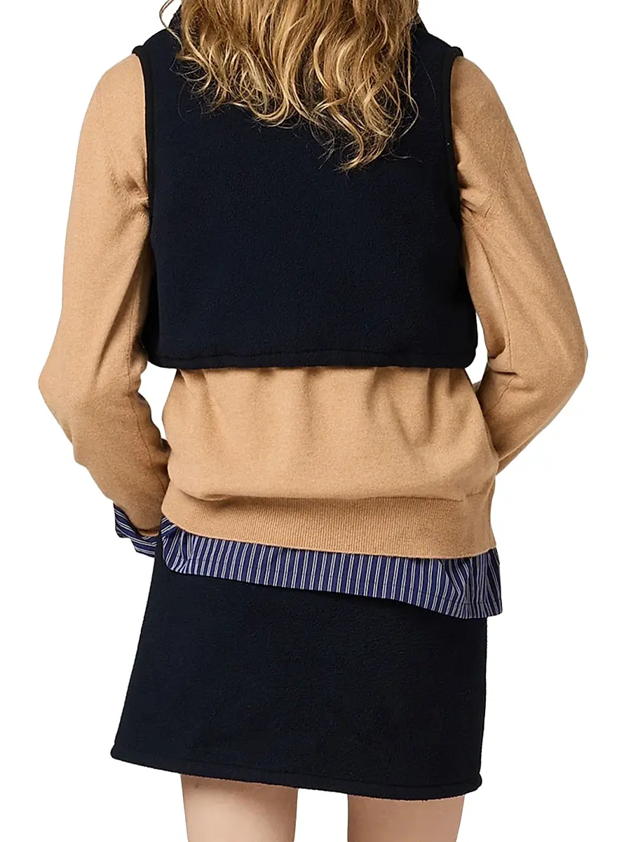 Miu Miu Women's Fleece Top - Blue | Thumbnail 3