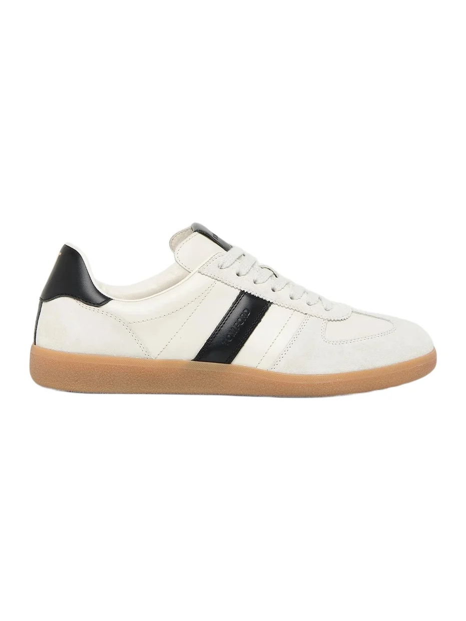 Men's T-Bar Leather & Suede Low-Top Sneakers Men's T-Bar Leather & Suede Low-Top Sneakers