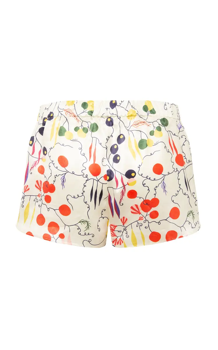 SIEDRÉS Cassy Printed Satin Shorts - Multi - XS | Thumbnail 2