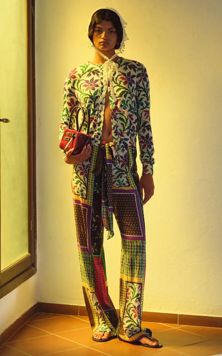 SIEDRÉS Manoce Printed Cotton-Voile Wide-Leg Pants | Thumbnail 2