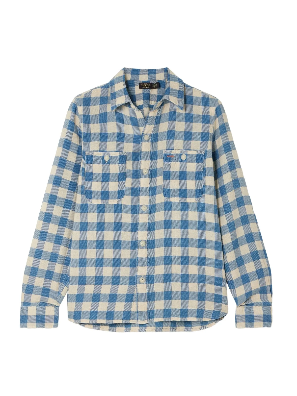 RRL Farrell Gingham Cotton And Linen-blend Shirt - Blue