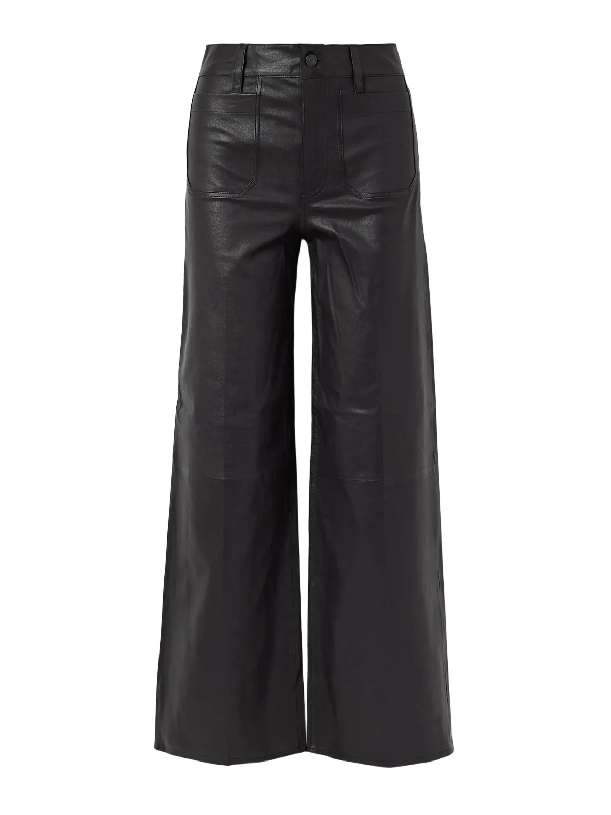 Le Slim Palazzo Modernist Pocket Wide-leg Leather Pants Le Slim Palazzo Modernist Pocket Wide-leg Leather Pants