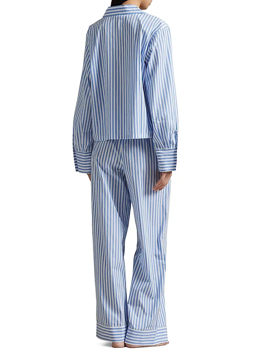 Polo Ralph Lauren Women's Shirting Stripes Relaxed-Fit Pajamas | Thumbnail 2 Polo Ralph Lauren Women's Shirting Stripes Relaxed-Fit Pajamas | Thumbnail 2