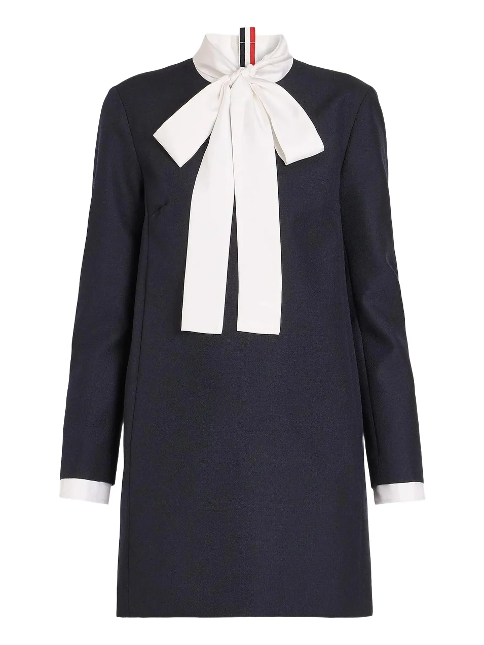 Thom Browne Women's Tieneck Virgin Wool-Silk Shift Minidress