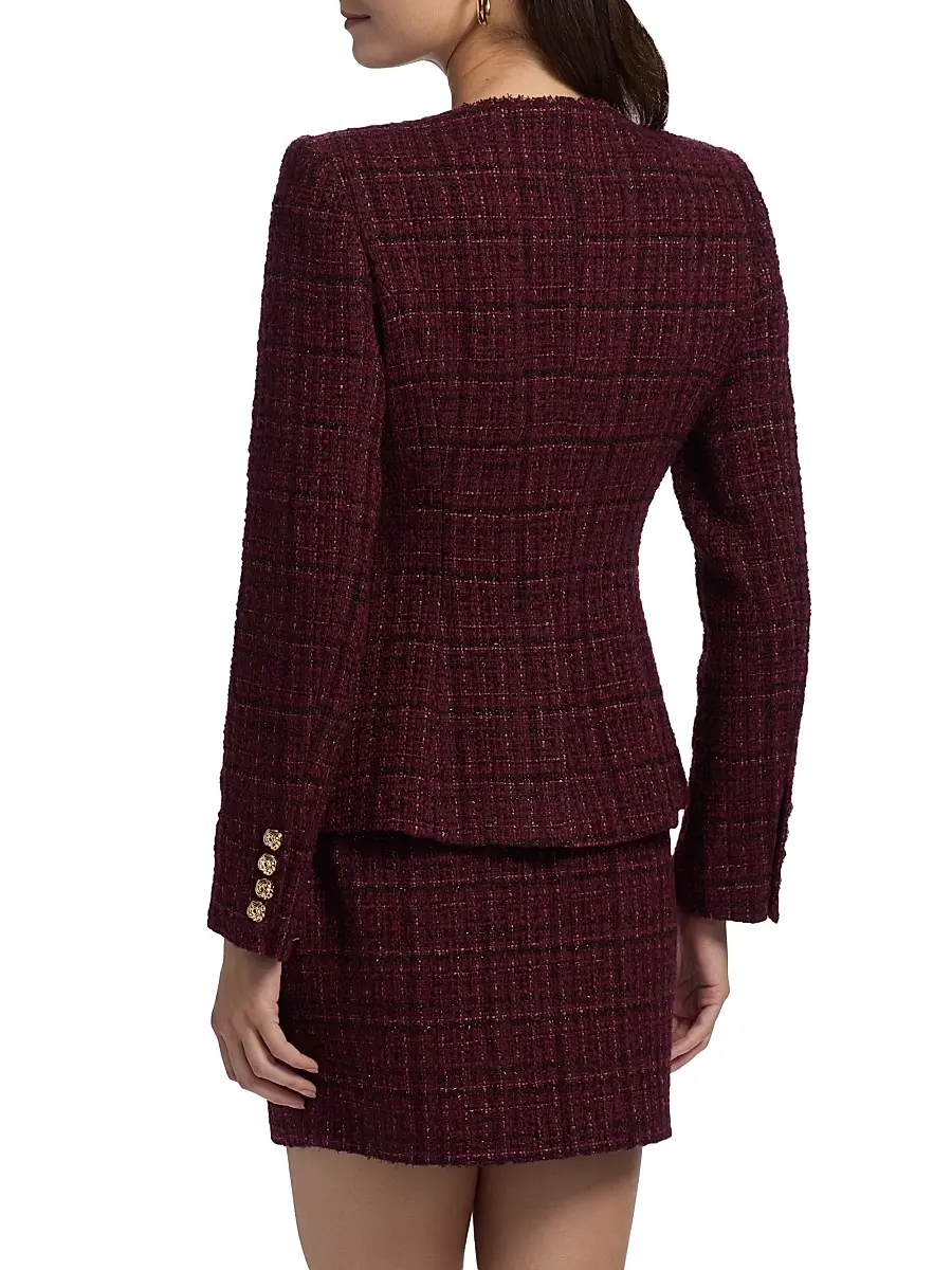 Generation Love Women's Havana Cotton-Blend Metallic Tweed Jacket | Thumbnail 5 Generation Love Women's Havana Cotton-Blend Metallic Tweed Jacket | Thumbnail 5