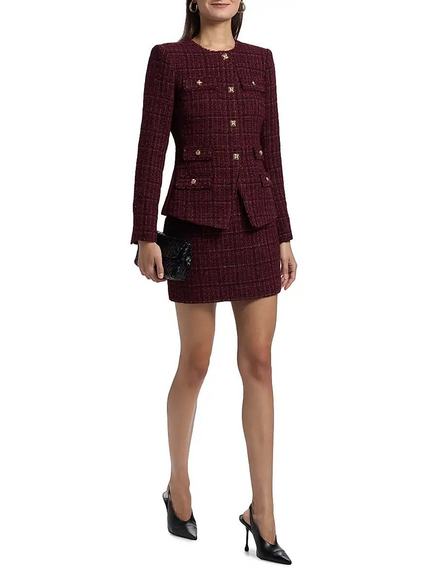 Generation Love Women's Kendra Cotton-Blend Metallic Tweed Miniskirt | Thumbnail 2 Generation Love Women's Kendra Cotton-Blend Metallic Tweed Miniskirt | Thumbnail 2