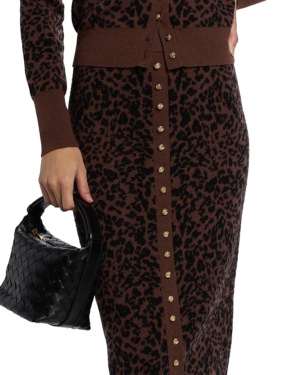 Generation Love Women's Primrose Leopard Jacquard Knit Midi-Skirt | Thumbnail 6 Generation Love Women's Primrose Leopard Jacquard Knit Midi-Skirt | Thumbnail 6