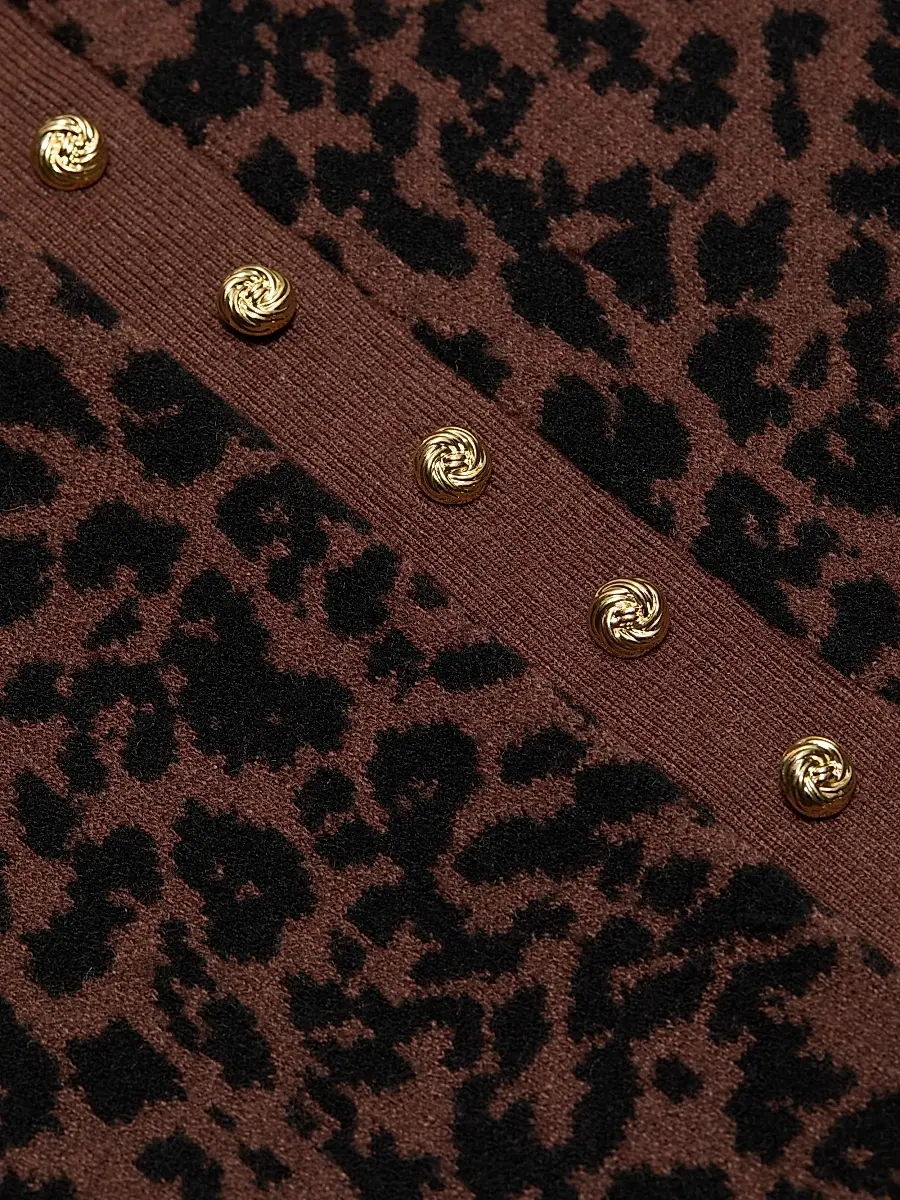 Generation Love Women's Primrose Leopard Jacquard Knit Midi-Skirt | Thumbnail 7 Generation Love Women's Primrose Leopard Jacquard Knit Midi-Skirt | Thumbnail 7