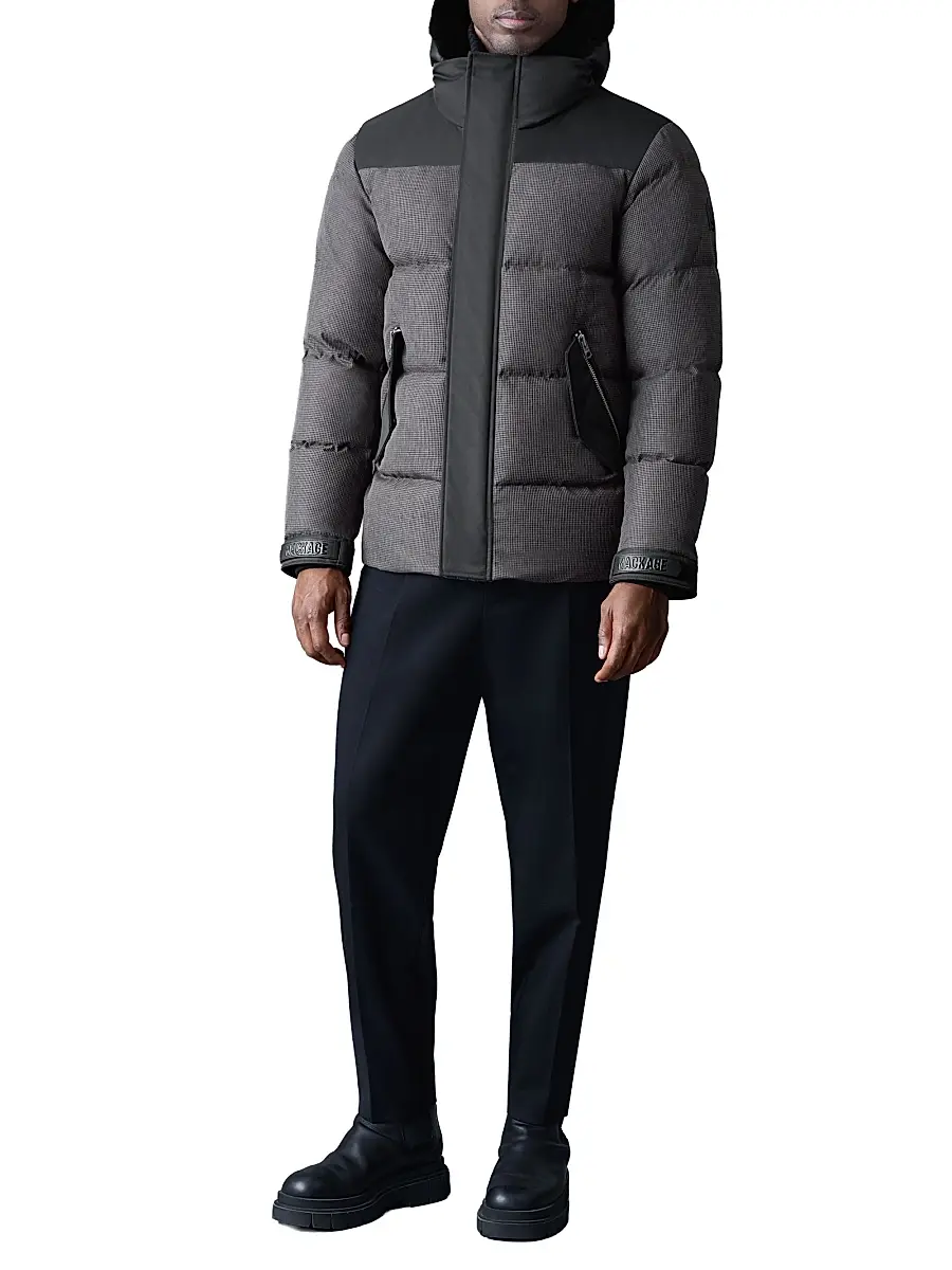 Mackage Men's Riley-MHT Quilted Down Jacket - Carbon Multi Black | Thumbnail 2 Mackage Men's Riley-MHT Quilted Down Jacket - Carbon Multi Black | Thumbnail 2