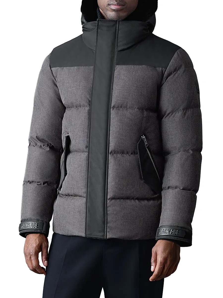 Mackage Men's Riley-MHT Quilted Down Jacket - Carbon Multi Black | Image 1 Mackage Men's Riley-MHT Quilted Down Jacket - Carbon Multi Black | Image 1
