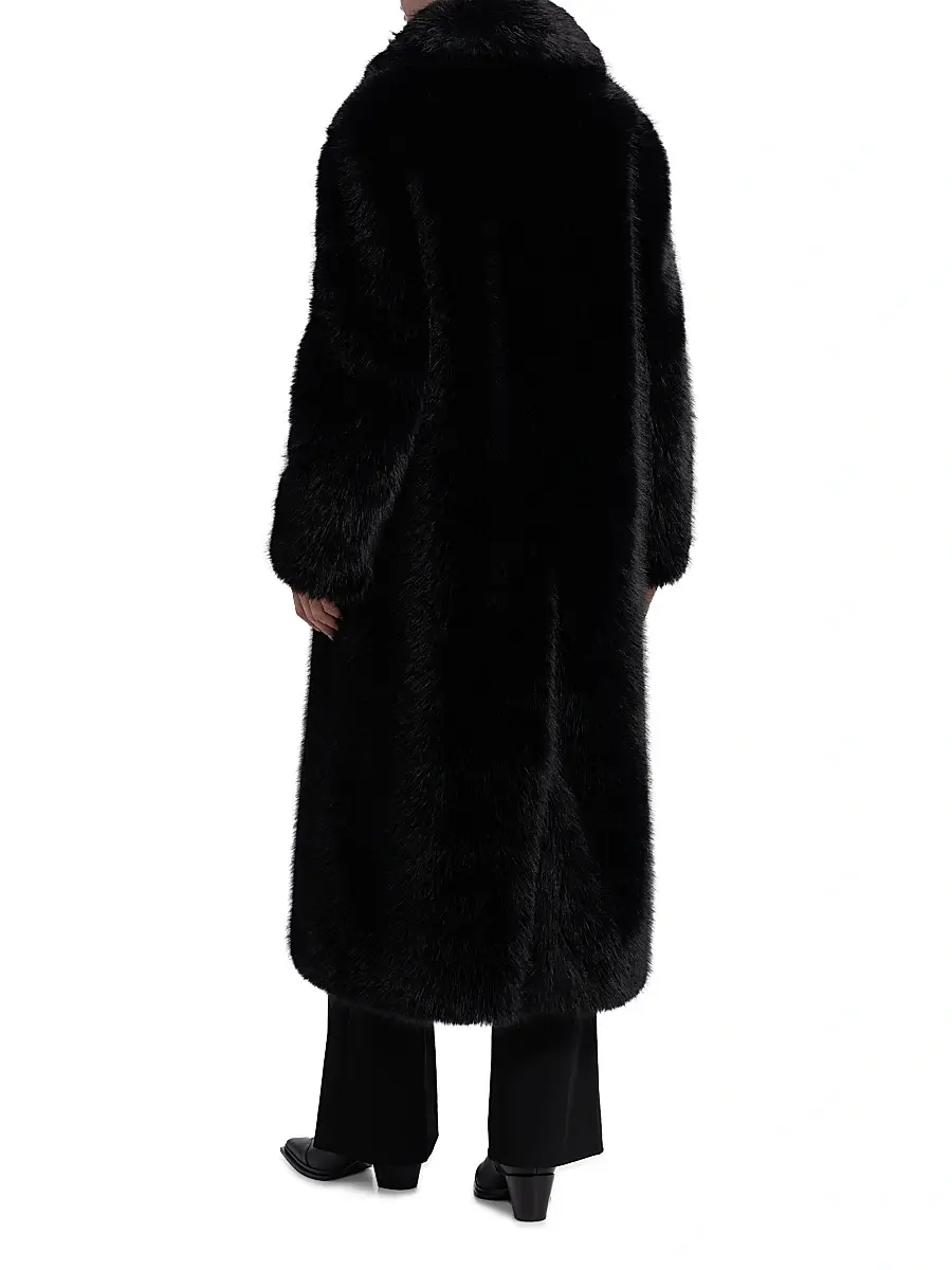 Mercer Collective Women's Mink Stripe Faux-Fur Coat | Thumbnail 5