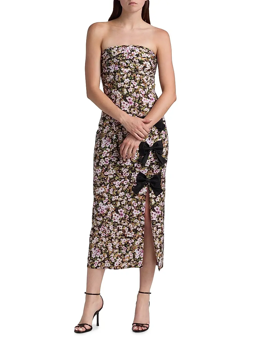 Kika Vargas Women's Violetta Floral Bandeau Sheath Dress | Thumbnail 2 Kika Vargas Women's Violetta Floral Bandeau Sheath Dress | Thumbnail 2