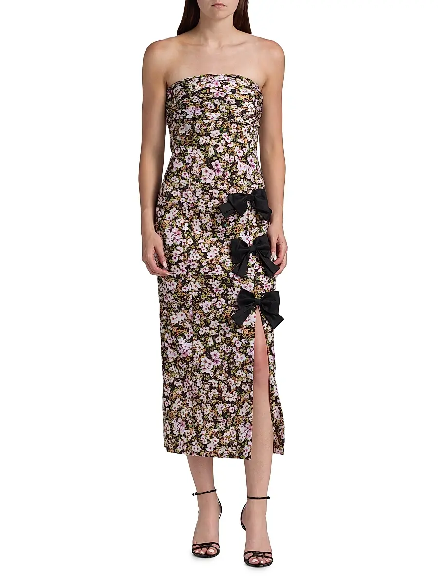 Kika Vargas Women's Violetta Floral Bandeau Sheath Dress | Thumbnail 3 Kika Vargas Women's Violetta Floral Bandeau Sheath Dress | Thumbnail 3