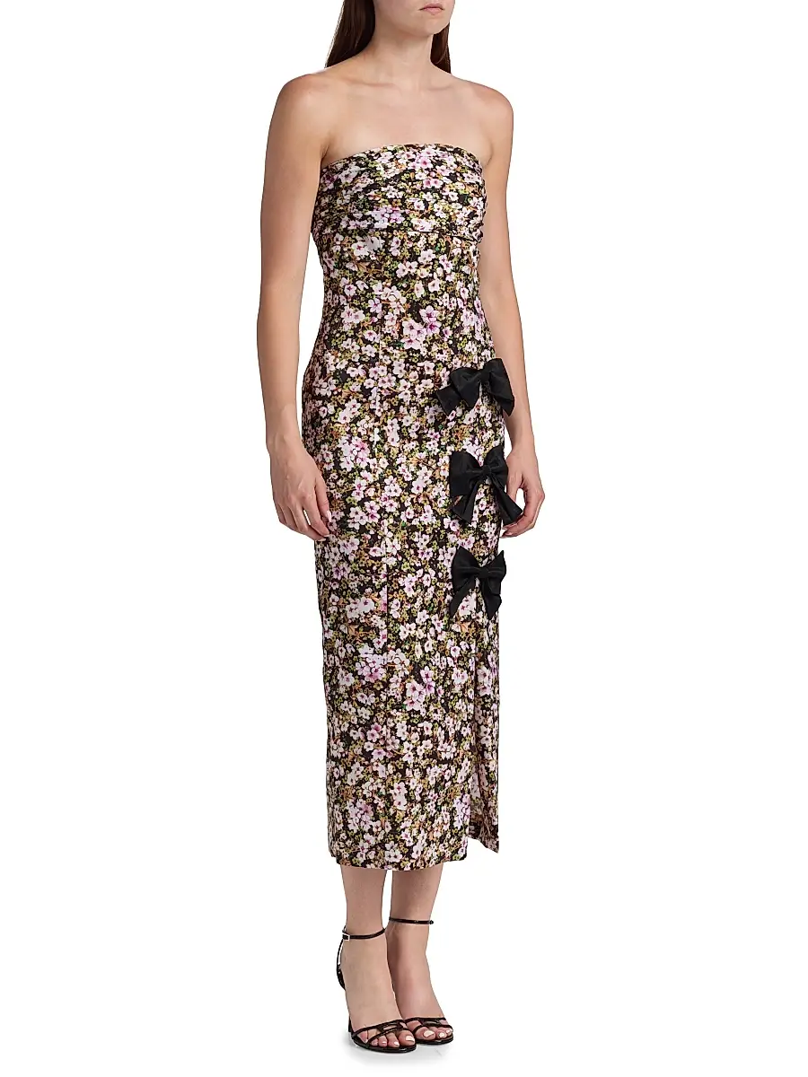 Kika Vargas Women's Violetta Floral Bandeau Sheath Dress | Thumbnail 4 Kika Vargas Women's Violetta Floral Bandeau Sheath Dress | Thumbnail 4