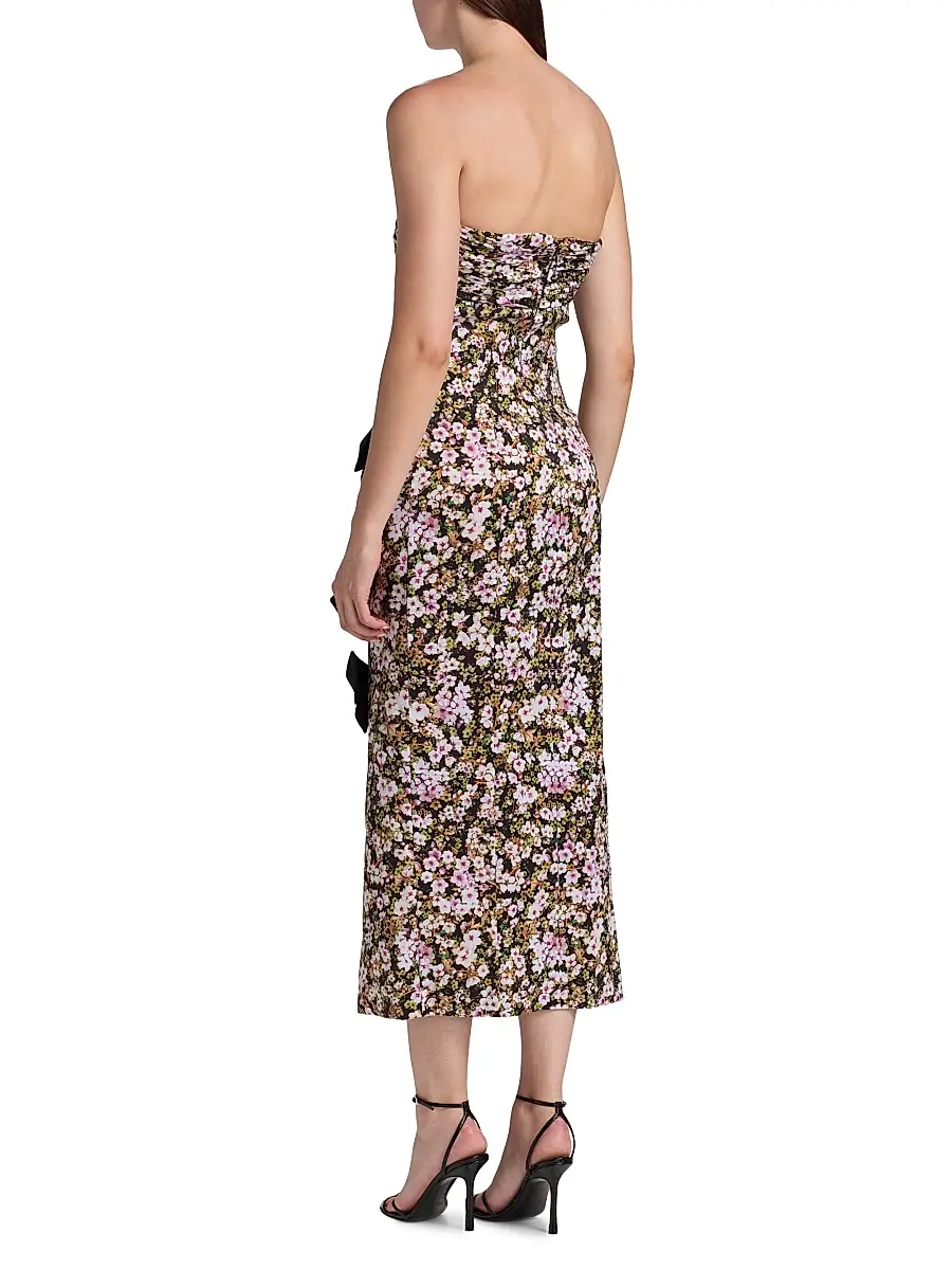 Kika Vargas Women's Violetta Floral Bandeau Sheath Dress | Thumbnail 5 Kika Vargas Women's Violetta Floral Bandeau Sheath Dress | Thumbnail 5