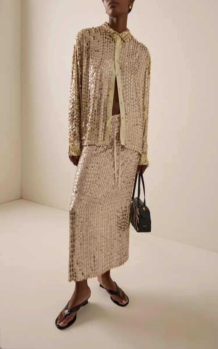 Zankov Marcella Embellished Stretch-Silk Maxi Skirt | Thumbnail 3 Zankov Marcella Embellished Stretch-Silk Maxi Skirt | Thumbnail 3