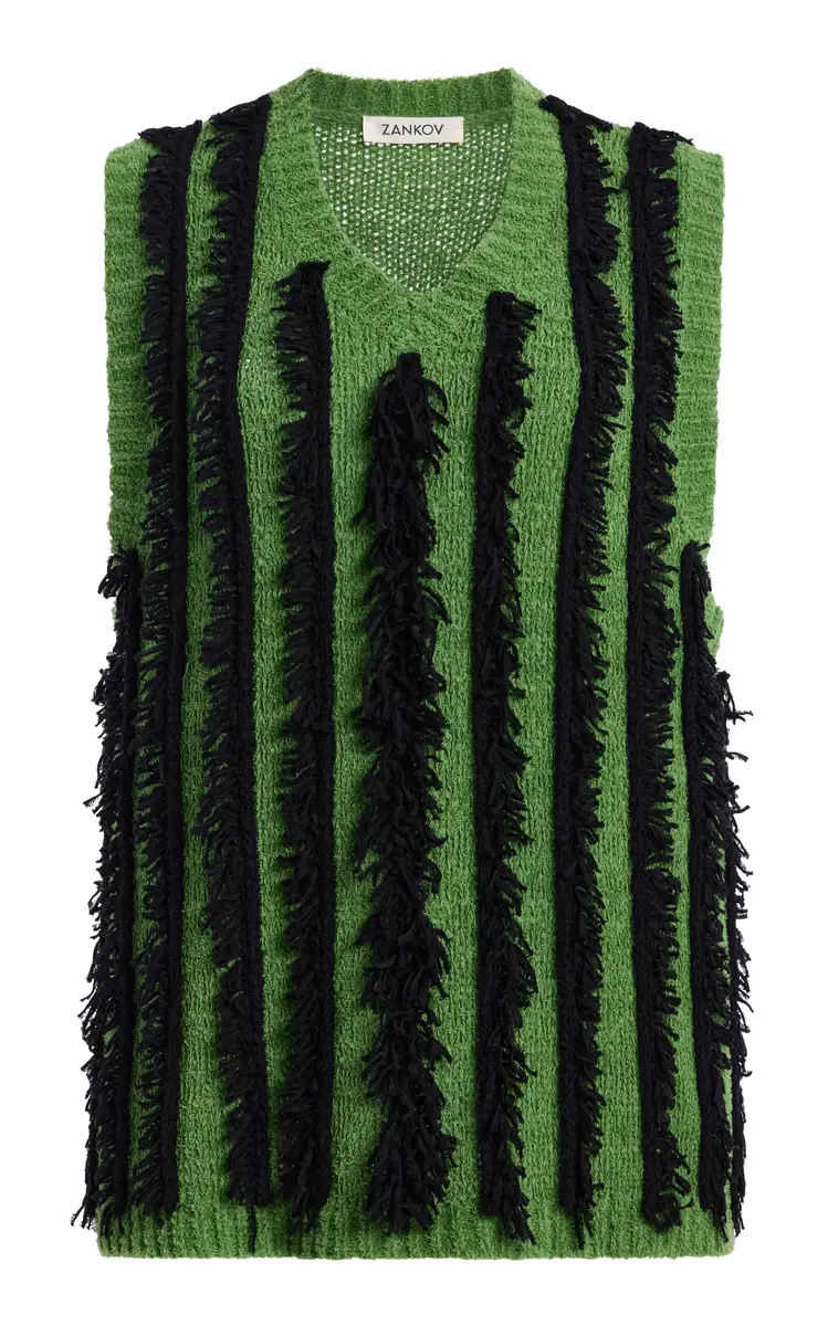 ZANKOV Lorna Embroidered Cotton-Blend Vest | Image 1 ZANKOV Lorna Embroidered Cotton-Blend Vest | Image 1