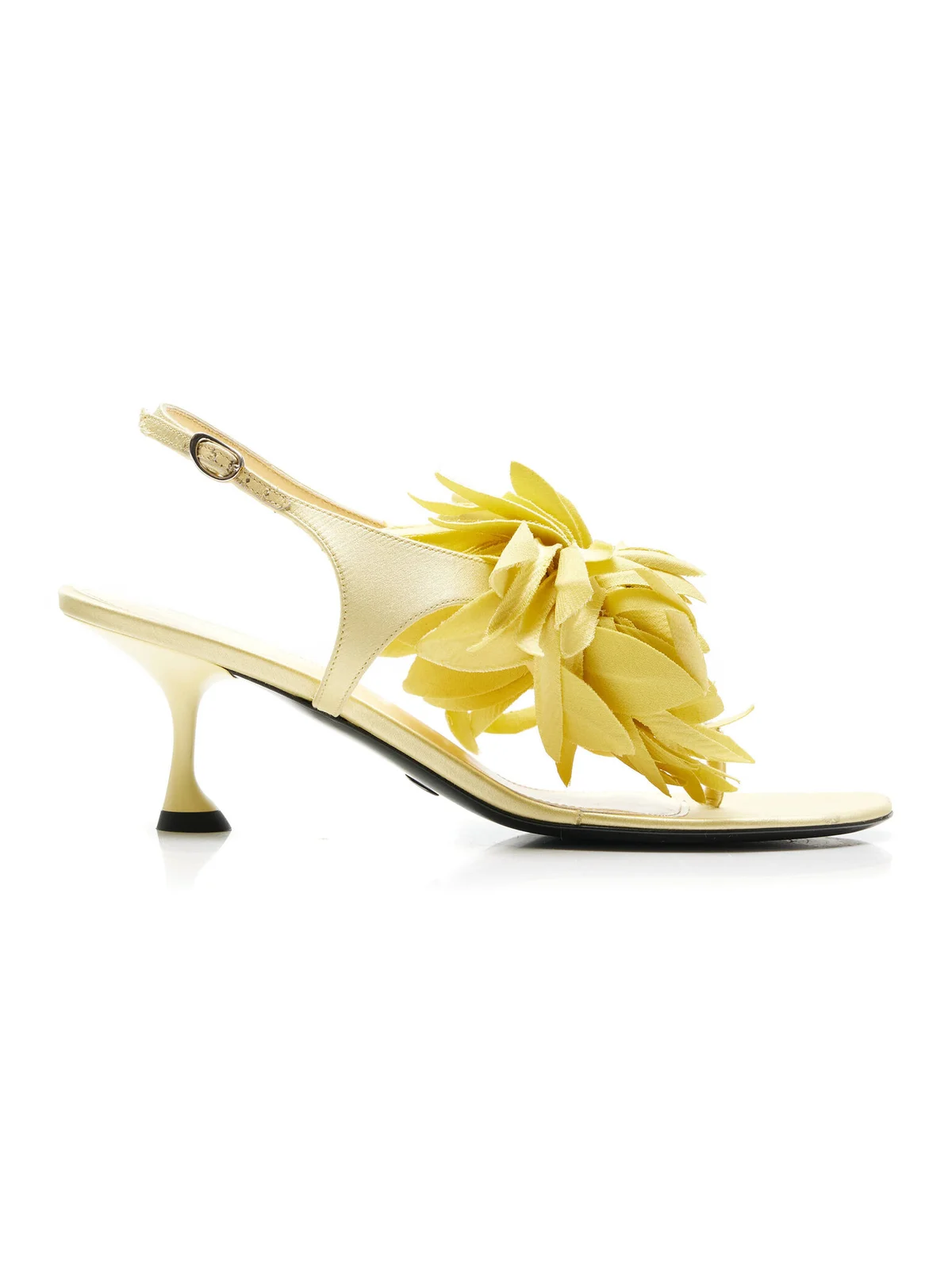 Proenza Schouler Tee Flower-Detailed Satin Thong Sandals