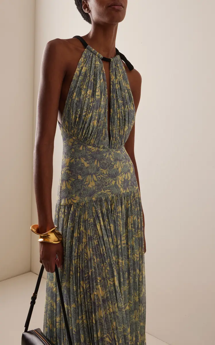 Proenza Schouler Aveline Printed Plisse Maxi Dress | Thumbnail 7 Proenza Schouler Aveline Printed Plisse Maxi Dress | Thumbnail 7