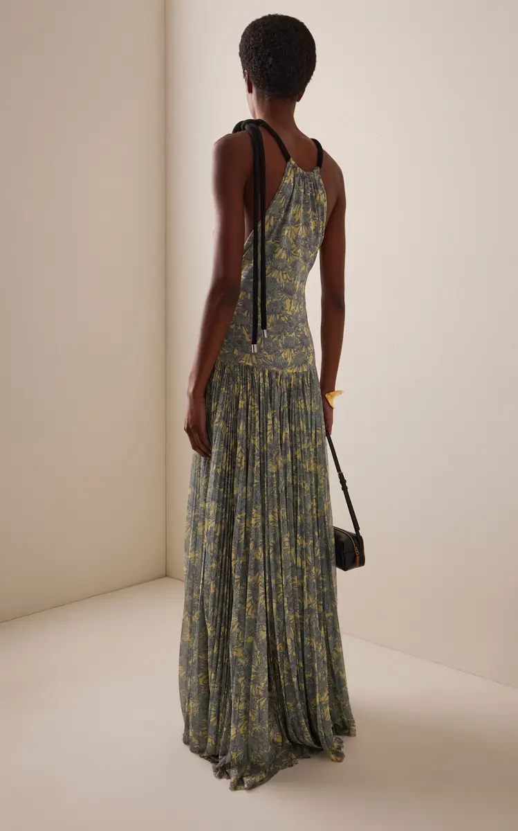 Proenza Schouler Aveline Printed Plisse Maxi Dress | Thumbnail 8 Proenza Schouler Aveline Printed Plisse Maxi Dress | Thumbnail 8