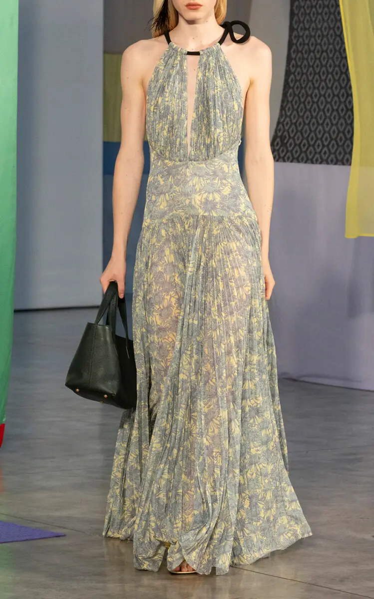 Proenza Schouler Aveline Printed Plisse Maxi Dress | Thumbnail 9 Proenza Schouler Aveline Printed Plisse Maxi Dress | Thumbnail 9