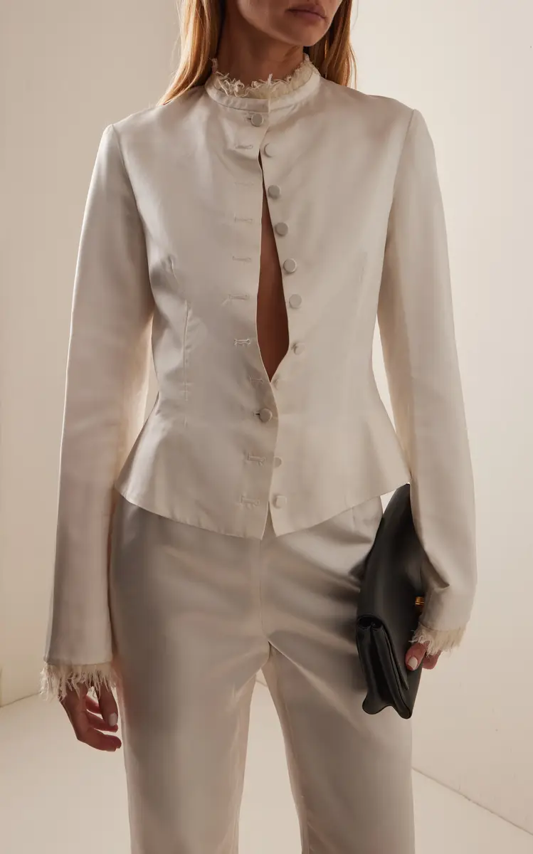 COLLEEN ALLEN Keyhole Duchesse Silk Jacket | Thumbnail 19 COLLEEN ALLEN Keyhole Duchesse Silk Jacket | Thumbnail 19