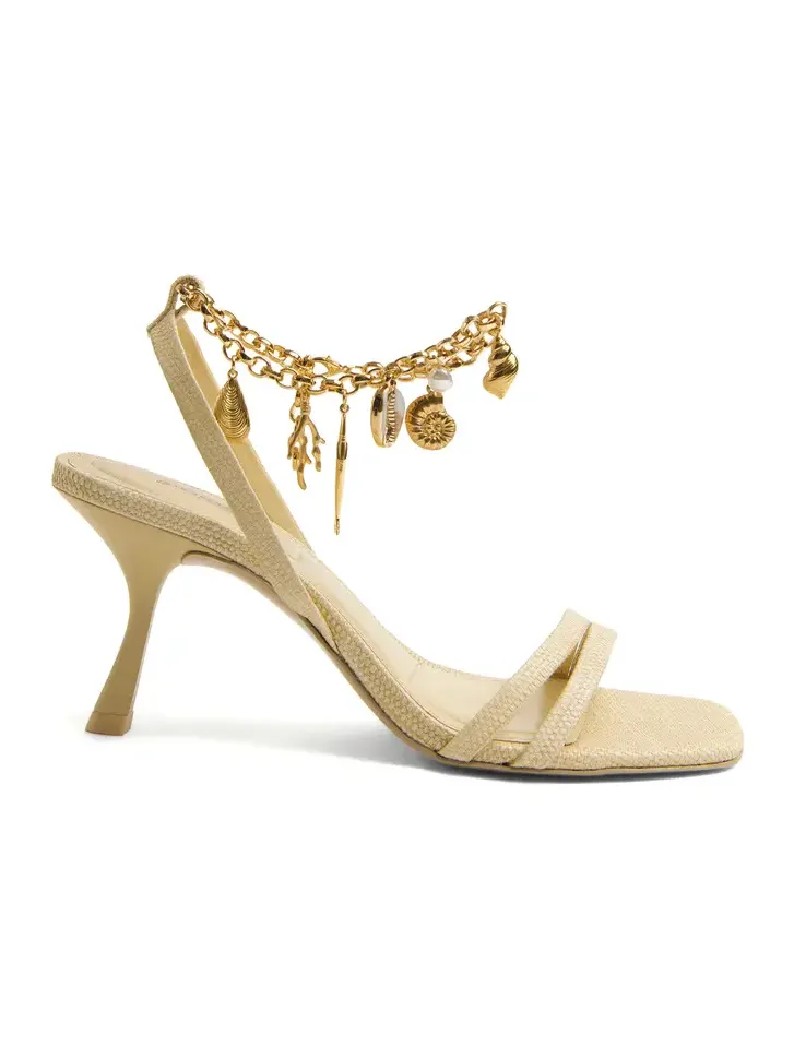 Caspian Raffia Strappy Heels