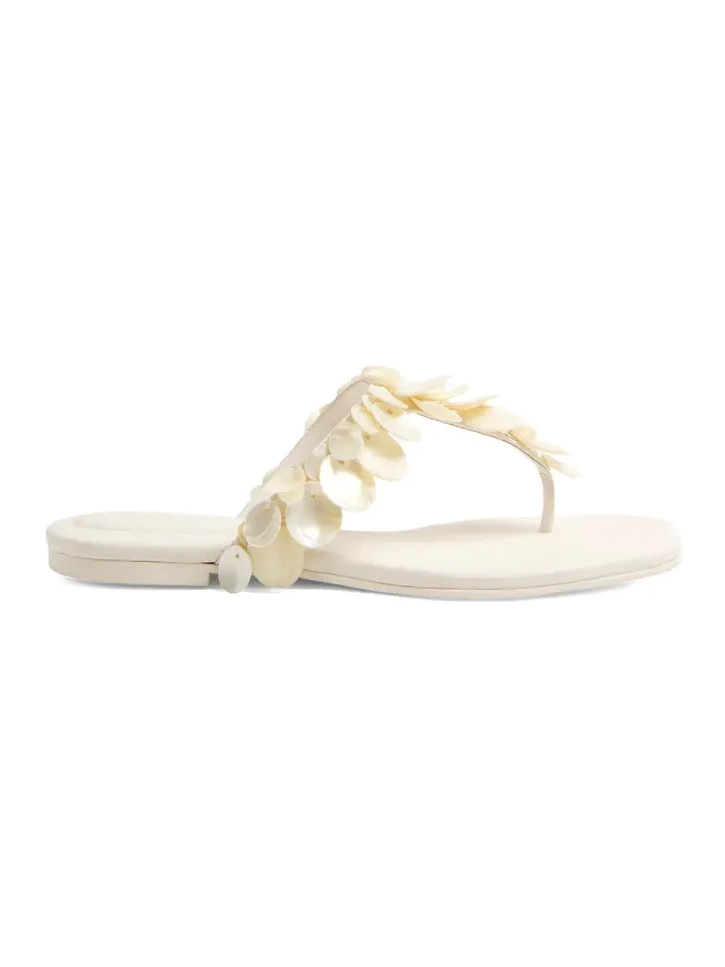 Simkhai Elin Shell Beaded Thong Sandal