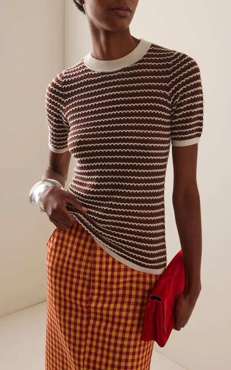 Zankov Charlotte Pointelle-Knit Wool Top | Thumbnail 3