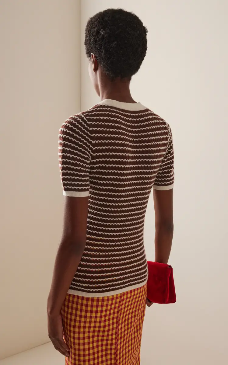 Zankov Charlotte Pointelle-Knit Wool Top | Thumbnail 4