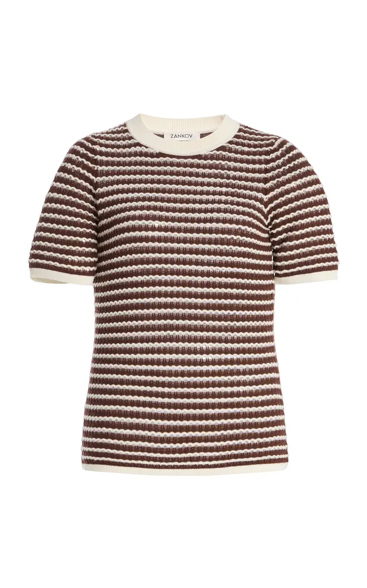 Zankov Charlotte Pointelle-Knit Wool Top | Thumbnail 6