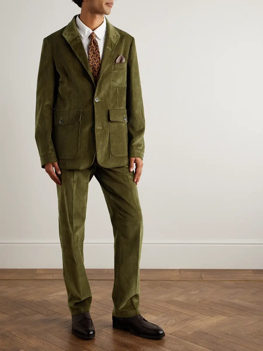 Purdey Straight-Leg Cotton-Corduroy Trousers - Men | Thumbnail 2 Purdey Straight-Leg Cotton-Corduroy Trousers - Men | Thumbnail 2