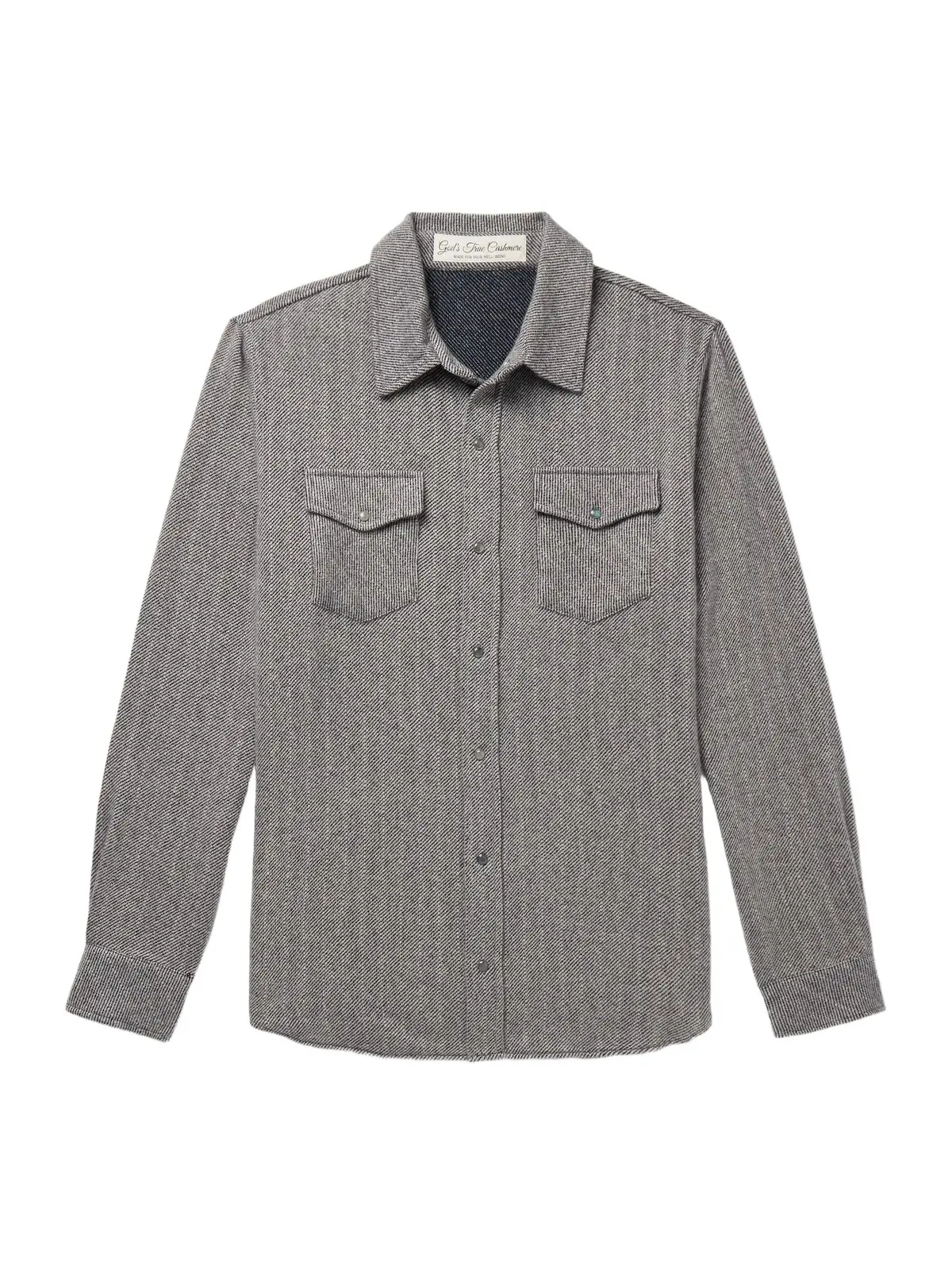 Striped Cashmere Shirt - Men Striped Cashmere Shirt - Men