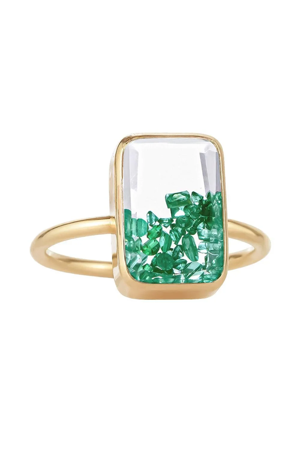 Emerald Petite Ten Fourteen Ring Emerald Petite Ten Fourteen Ring