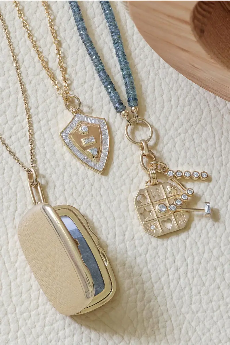 MONICA RICH KOSANN Green Sapphire Design Your Own Charm Chain Necklace | Thumbnail 2 MONICA RICH KOSANN Green Sapphire Design Your Own Charm Chain Necklace | Thumbnail 2