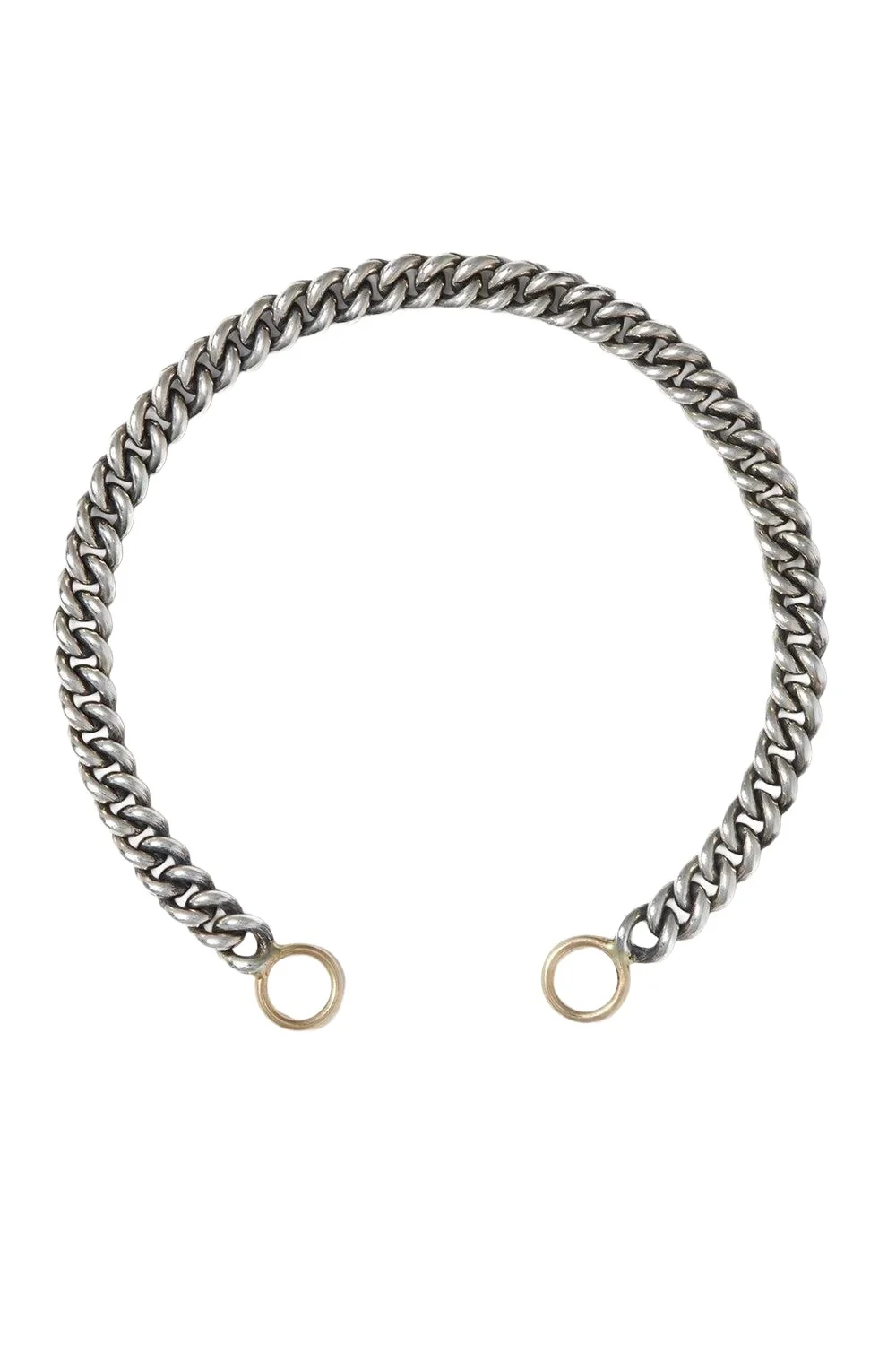Marla Aaron Mixed Metal Heavy Curb Chain Bracelet