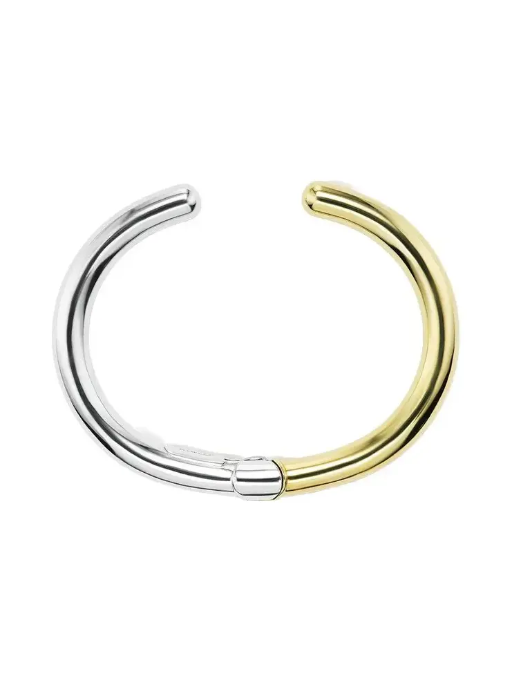 Mixed Metal Hinged Cuffling Bracelet Mixed Metal Hinged Cuffling Bracelet
