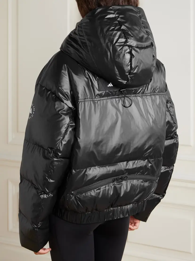 adidas by Stella McCartney Hooded Padded Quilted Recycled Shell Jacket | Thumbnail 3